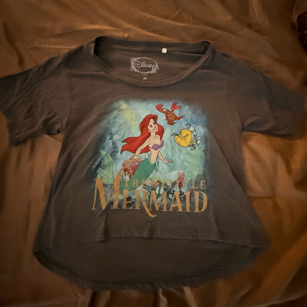 Disney The Little Mermaid long crop top Size Juniors Medium